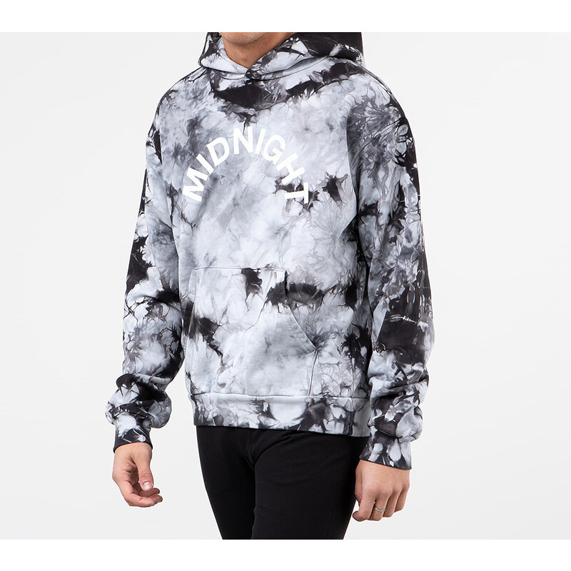 Midnight Studios Tie Dye Logo Hoodie Black GLAMI.cz