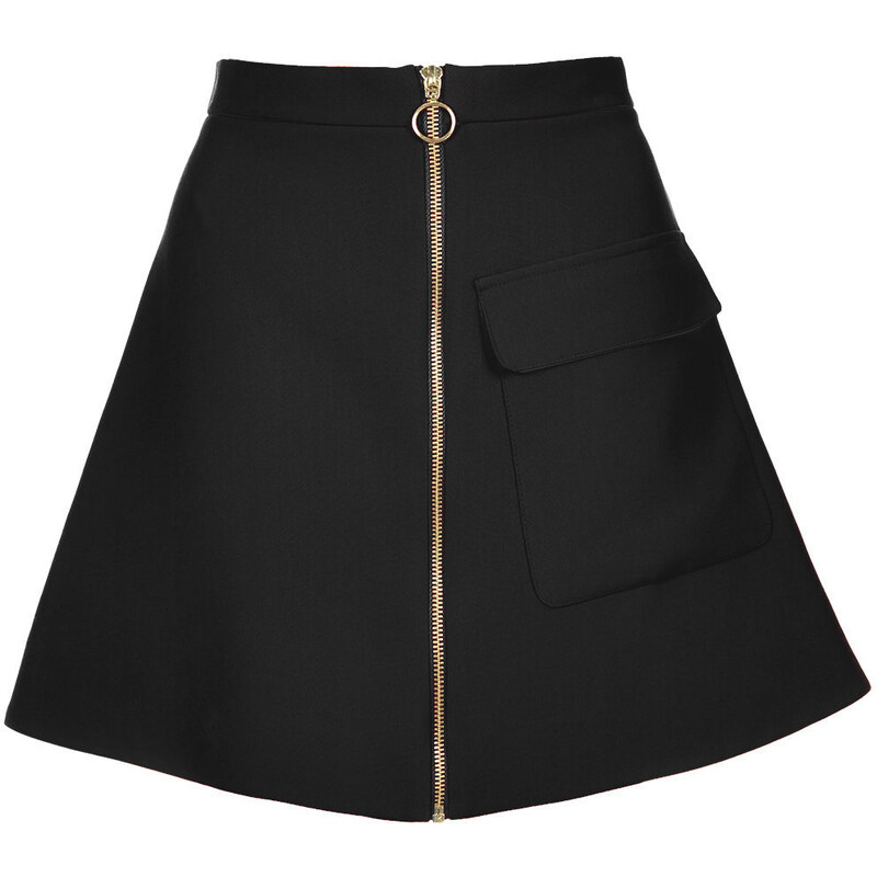 Topshop Patch Pocket A-line Skirt