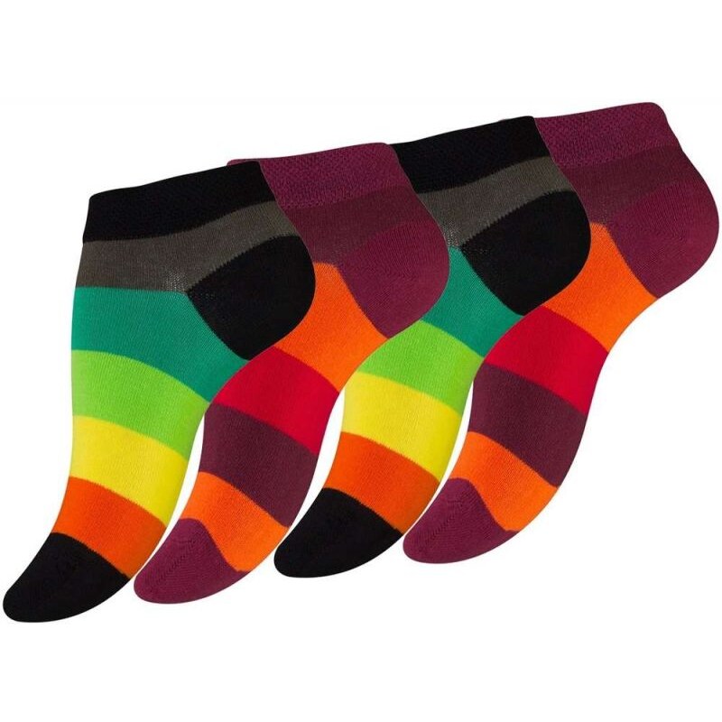 Vincent Creation Ponožky dámské kotníčkové RAINBOW - 4 páry 43915713