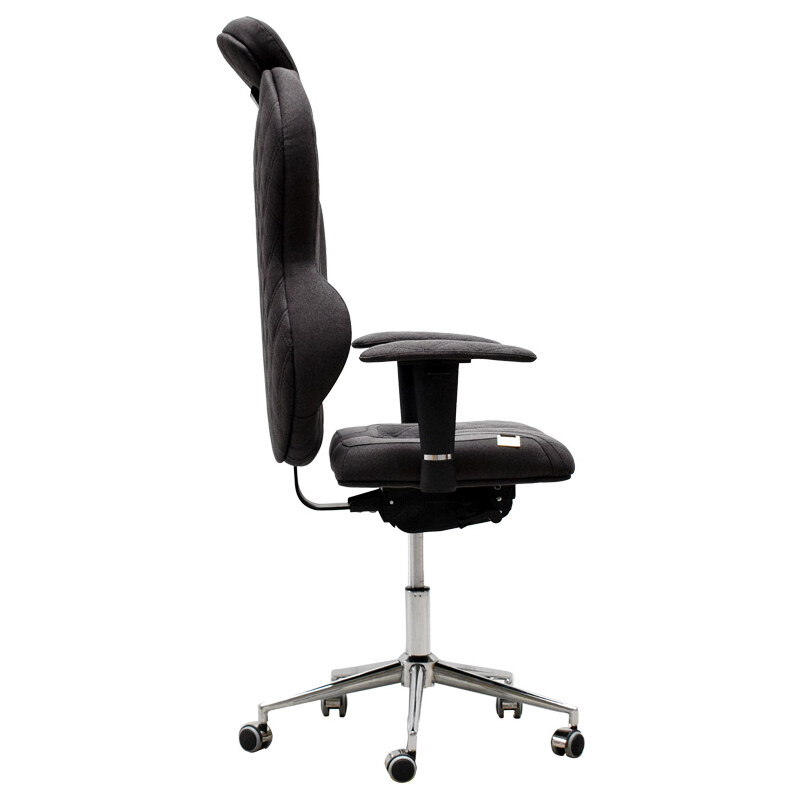 Kulik System Antracitová látková kancelářská židle Grand
