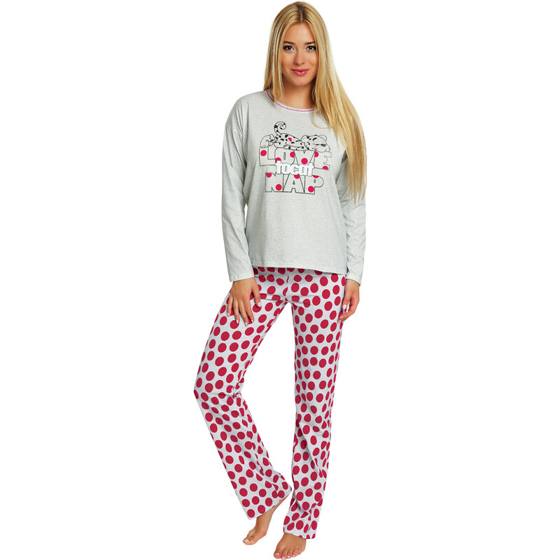 Italian Fashion Bavlněné dámské pyžamo Anita růžové XL