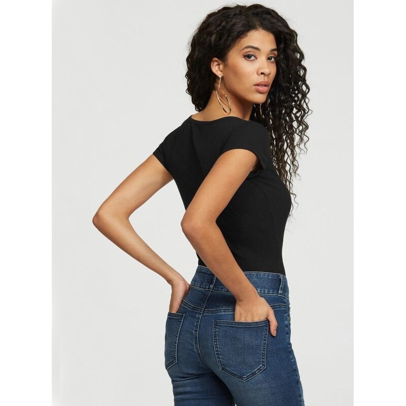 GUESS dámské body Melany Zipper-Front Bodysuit S