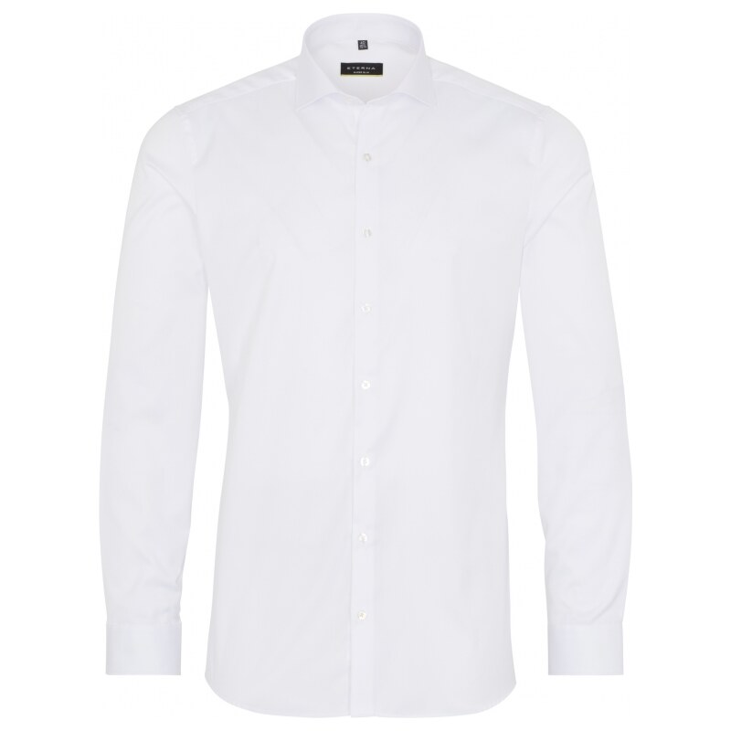 ETERNA Super Slim fit bílá neprosvítající košile dlouhý rukáv