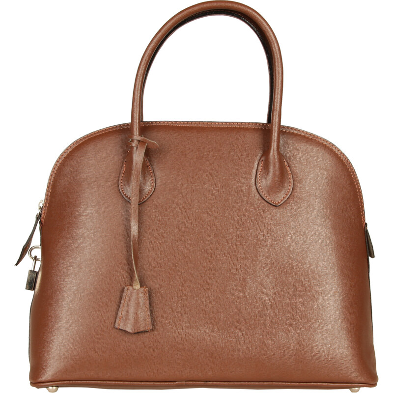Elegantní kožená kabelka Made in Italia / Siena - oříškově hnědá univerzální