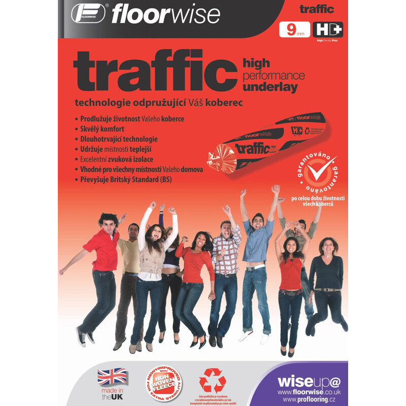 Floorwise Podložka pod koberec Floorwise Traffic - 137x1100 (role 15 m2) cm