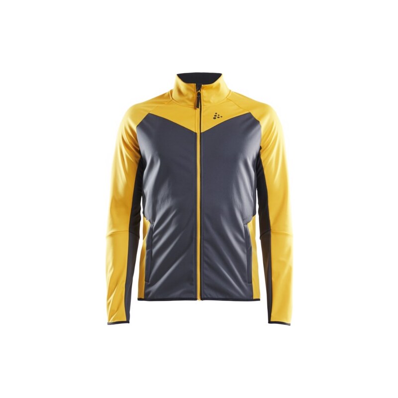 Craft Glide Jacket M Buzz-asphalt pánská bunda žlutá/šedá M