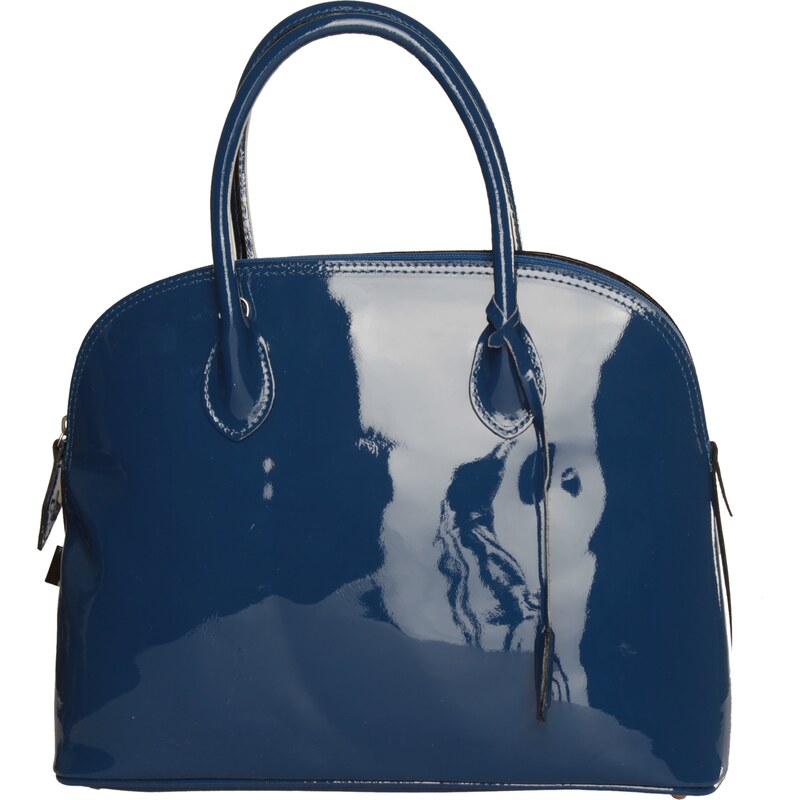 Luxusní lakovaná kabelka Made in Italia / Firenze - modrá univerzální