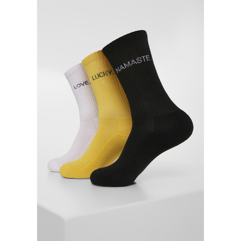 Urban Classics Accessoires Znění Ponožky 3-Pack černá/bílá/žlutá