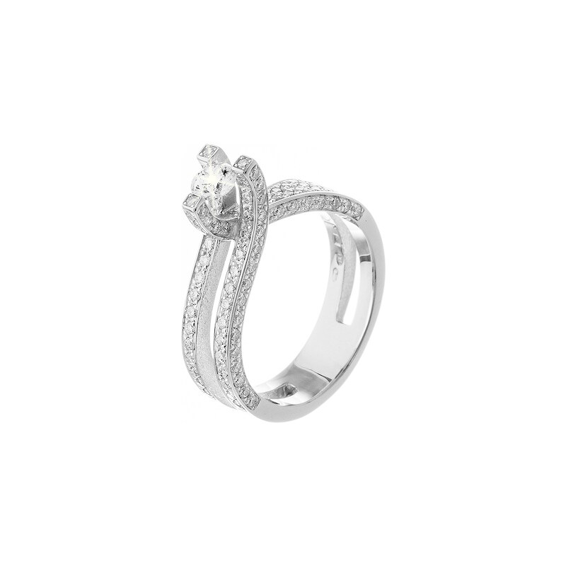 Zlatý prsten s diamanty ZPRA050B-59-1000
