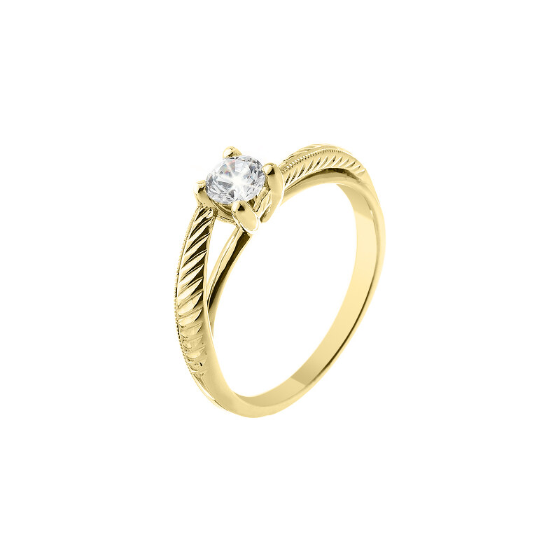 Zlatý prsten s diamantem ZPTO199Z-59-1000