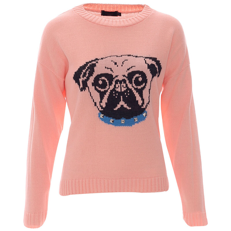 Ružový sveter Bulldog S/M