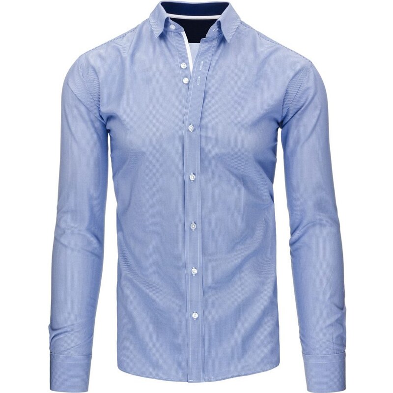 Buďchlap Společenská moderní světle modrá pánská košile