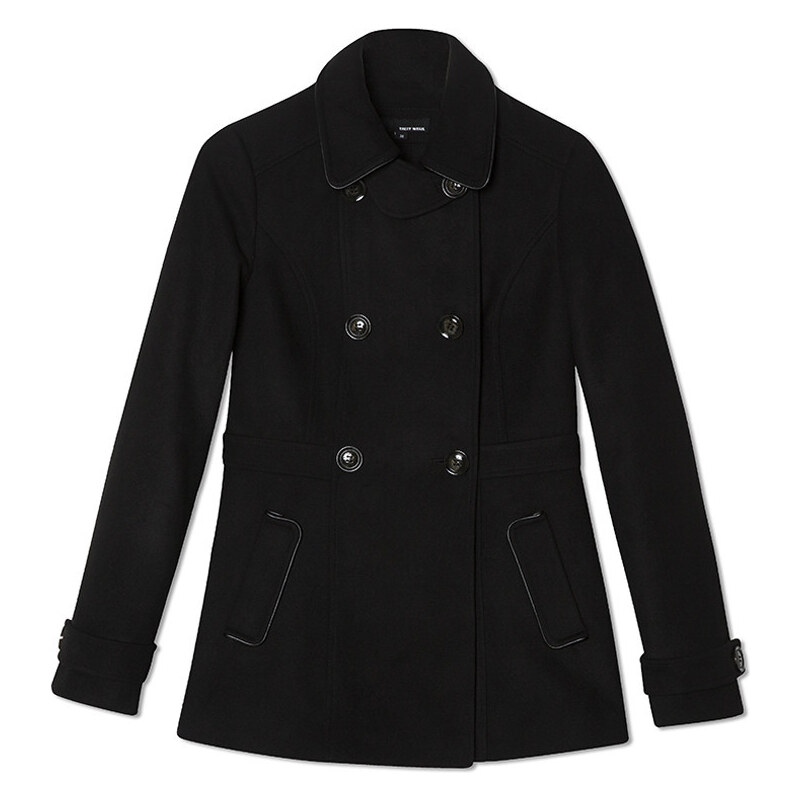 Tally Weijl Black 6-Button Trench Coat