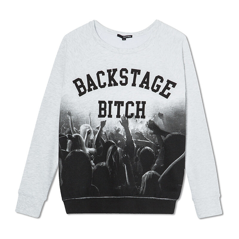 Tally Weijl White "Backstage" Print Sweater