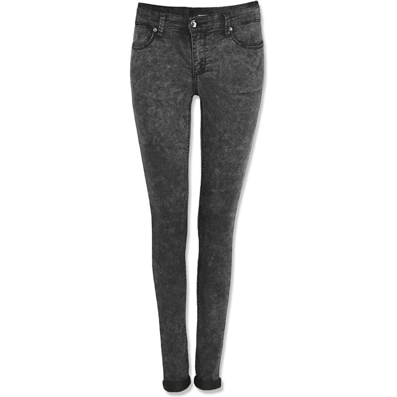 Tally Weijl Dark Grey Acid Wash Skinny Jeans