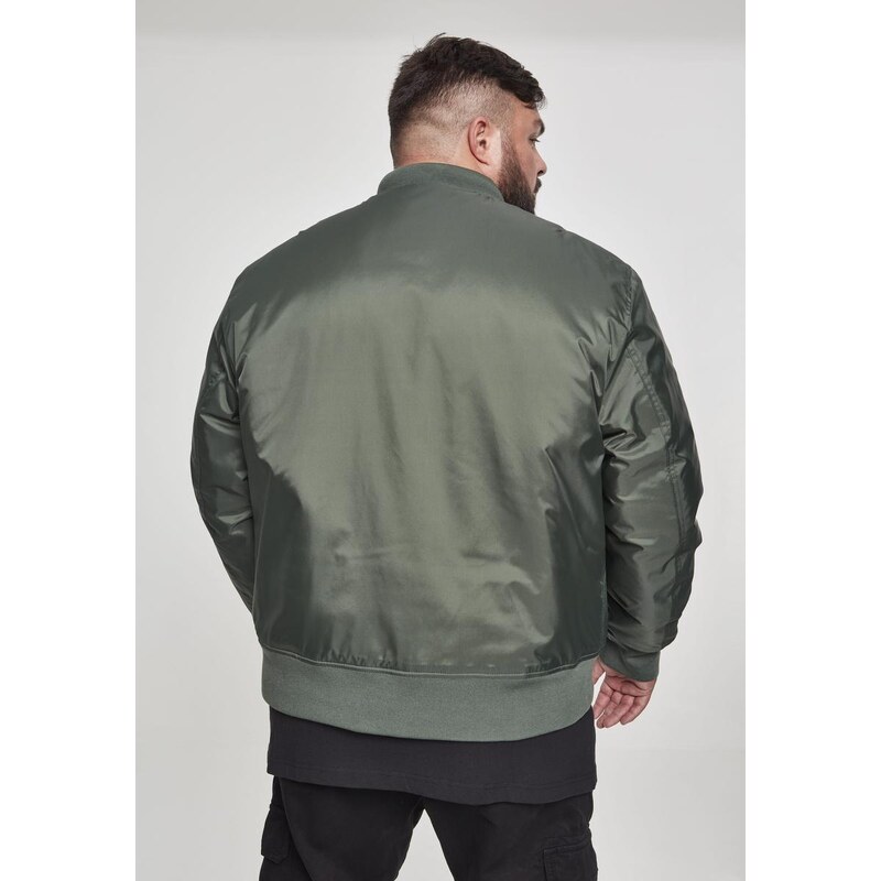 UC Men Basic Bomber Jacket olivová