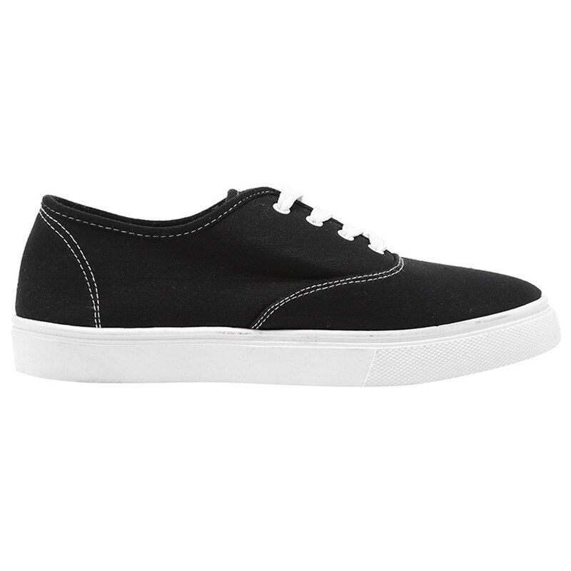 Tally Weijl Black Flat Plimsolls with White Sole