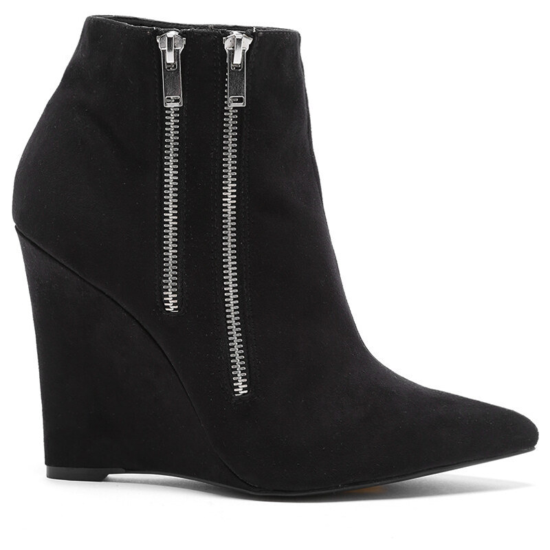 Tally Weijl Black Wedge Ankle Boots