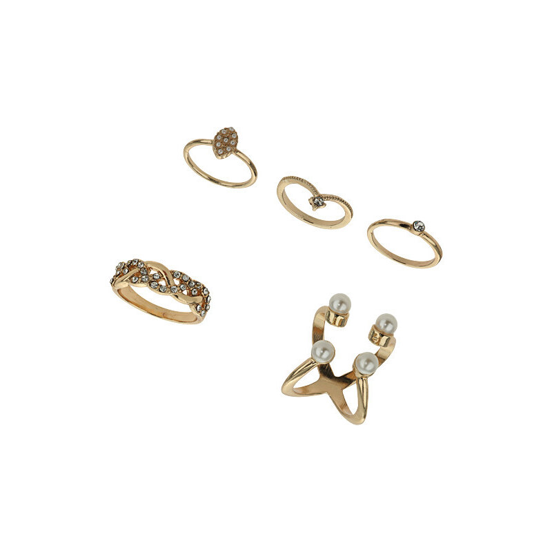 Tally Weijl Gold Multiple Ring Set