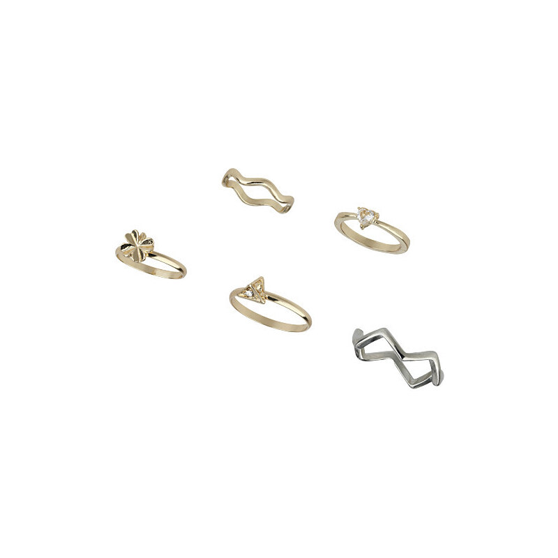 Tally Weijl Gold & Silver Ring 5-Pack