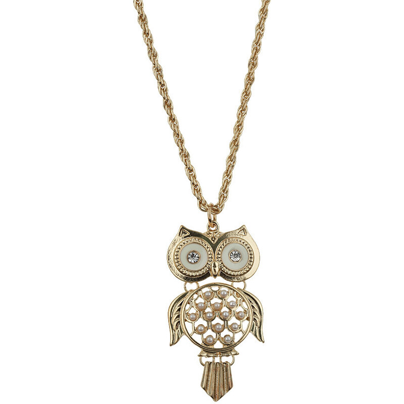 Tally Weijl Gold "Owl" Long Necklace