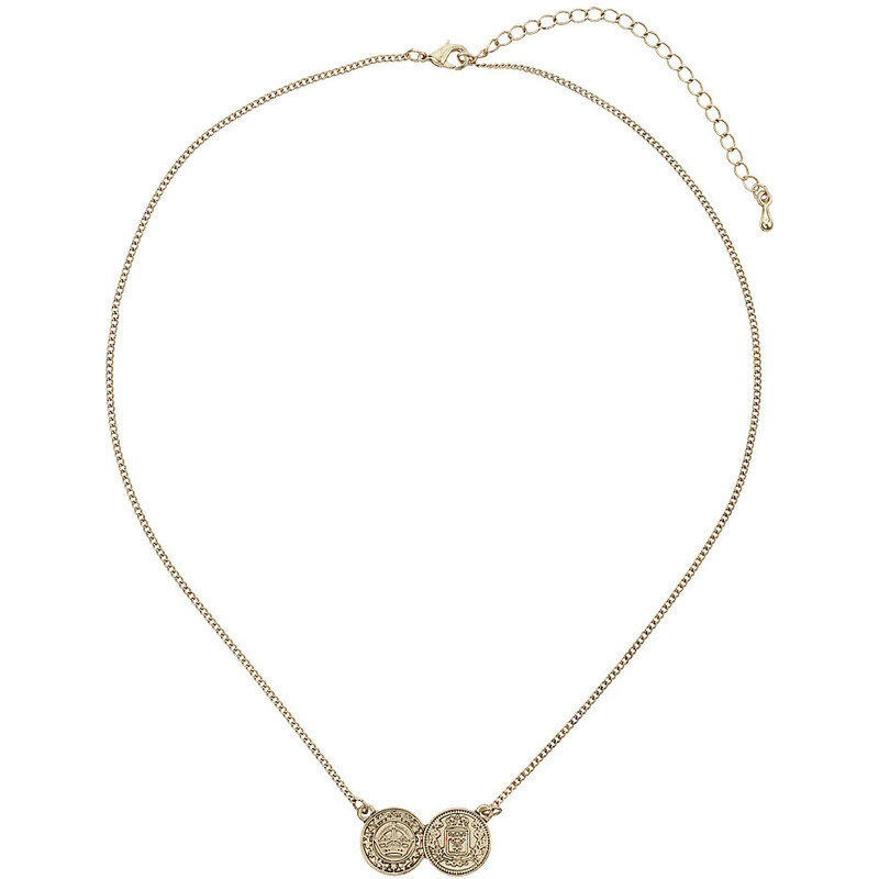 Tally Weijl Gold "Coin" Short Necklace