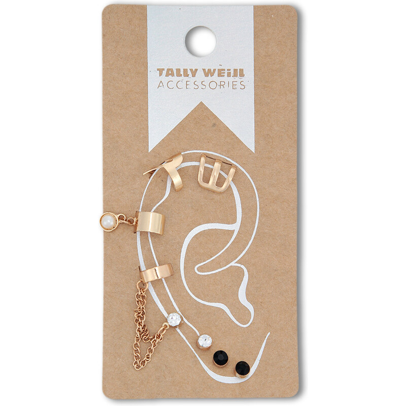 Tally Weijl Gold Ear Cuff & Stud Piercing Pack