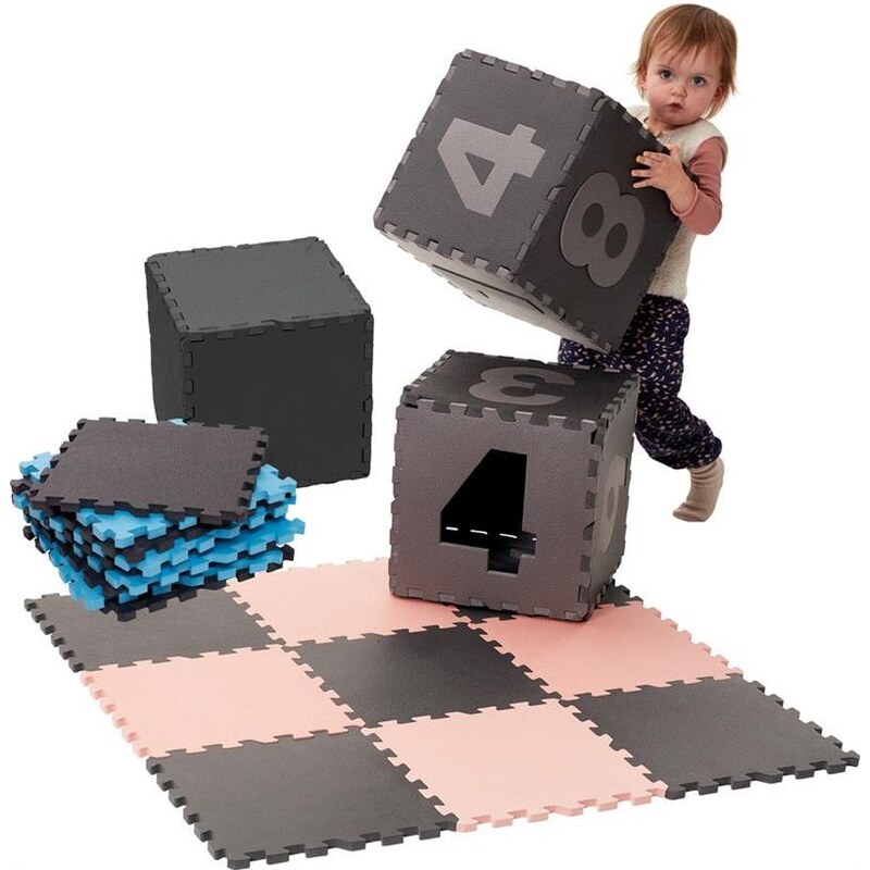 Baby Dan hrací podložka puzzle Dusty Green 90x90 cm