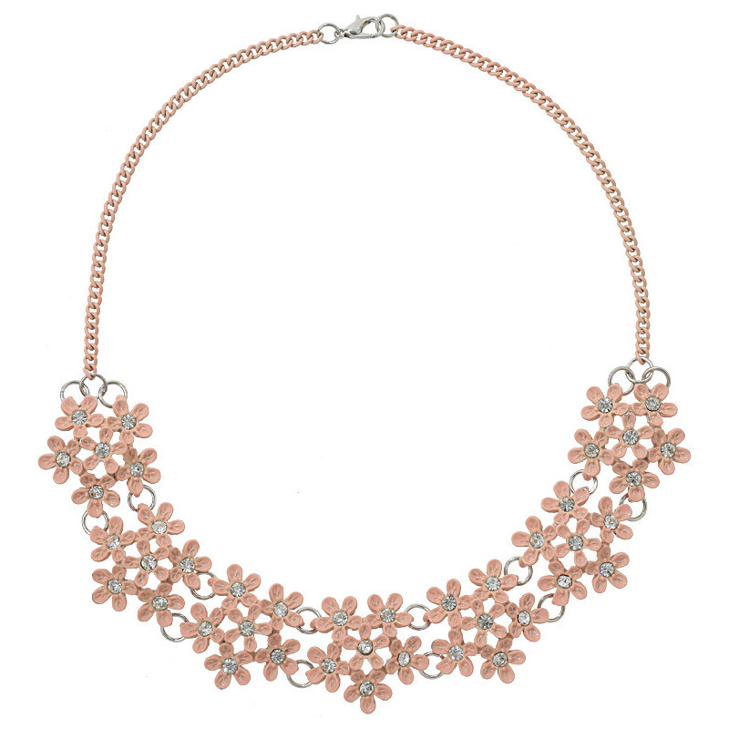 Tally Weijl Pink Short Floral Necklace