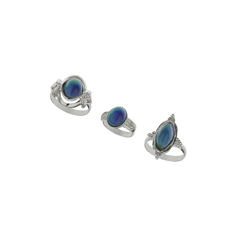 Tally Weijl Silver Ring Set With Turquoise Stones - M
