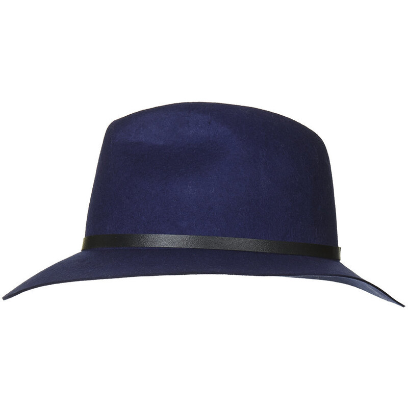 Topshop PU Band Fedora Hat