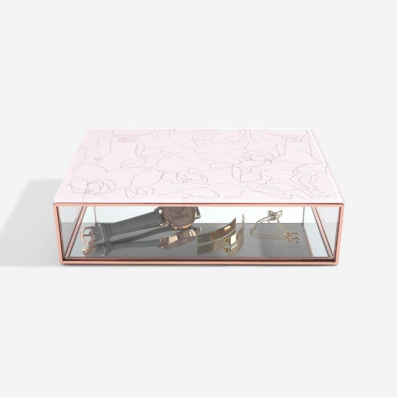 Stackers, Krabička na šperky Pink Floral Classic Trinket Boxes | růžová