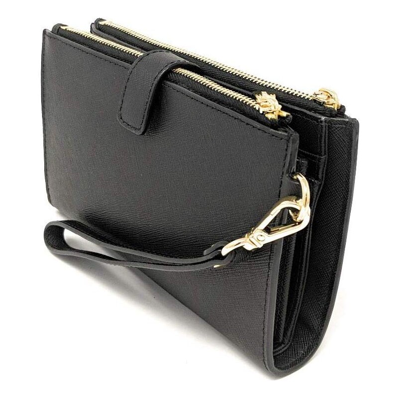 Michael Kors Peněženka Jet Set Saffiano Wristlet Black