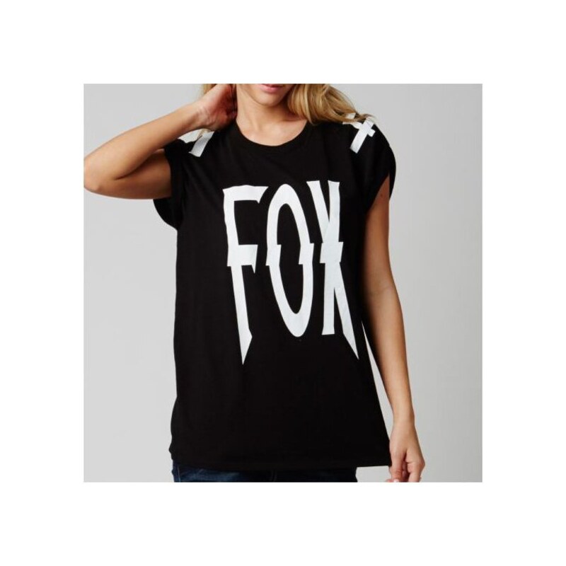 Dámské tričko FOX LOCK DOWN CREW ROLL SS BLACK S