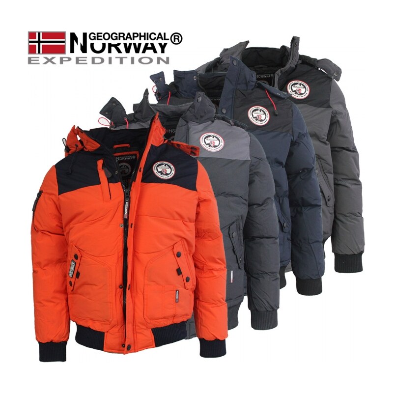 GEOGRAPHICAL NORWAY bunda pánská VOLVA MEN JKT 005 zimní, prošívaná s kapucí