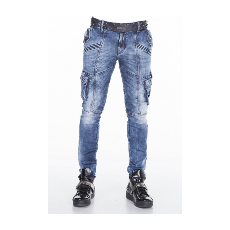 CIPO & BAXX kalhoty pánské CD383 L:34 kapsáče jeans