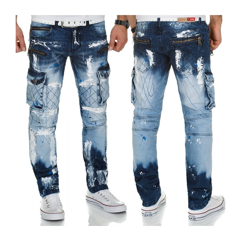 KOSMO LUPO kalhoty pánské KM135-1 jeans džíny - GLAMI.cz