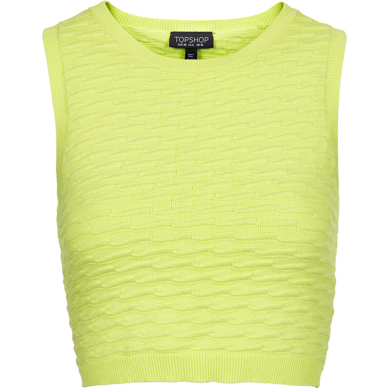 Topshop Wave Stitch Shell Top