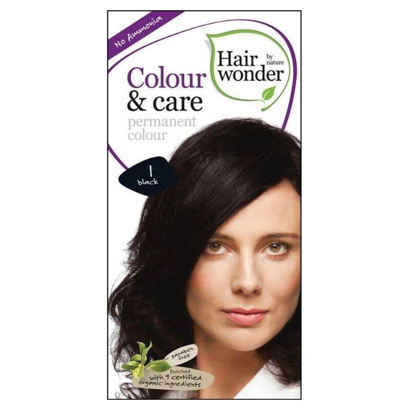 Hairwonder Colour & Care - dlouhotrvající barva na vlasy 1.0 Černá 100 ml