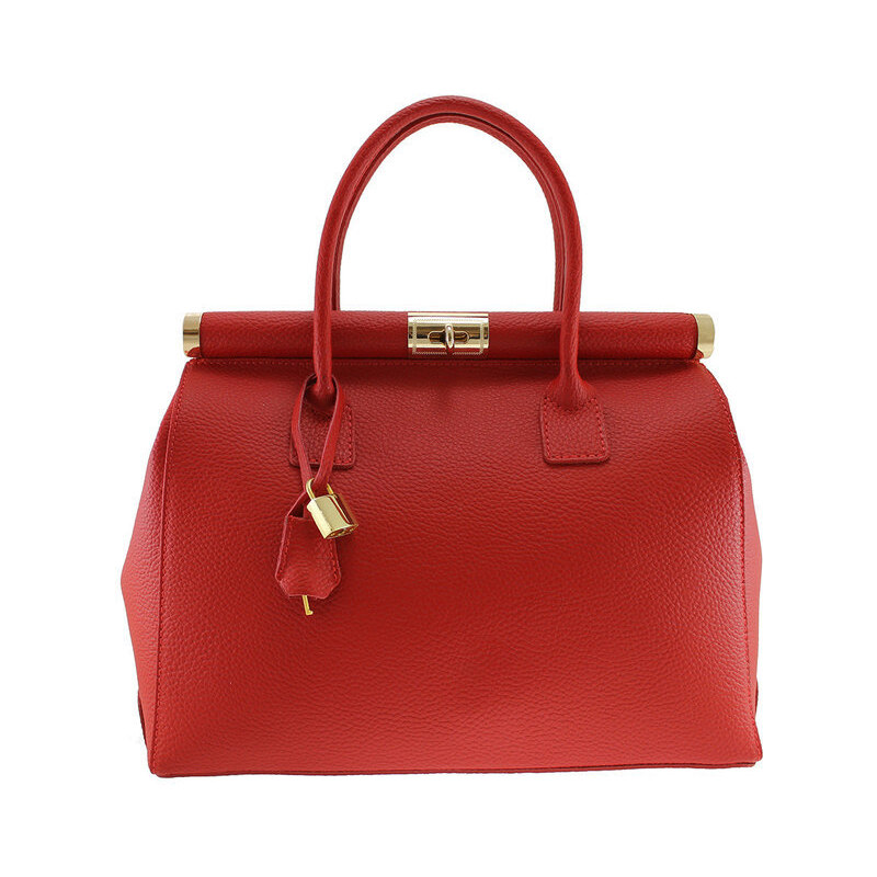 Dámská červená kufříková kabelka se zámečkem Florence Bags