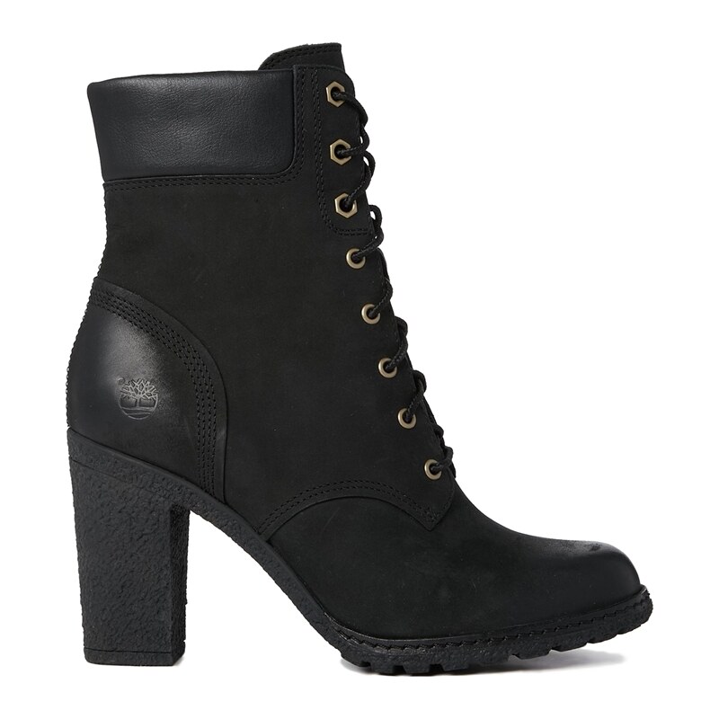 Timberland Glancy 6" Black Heeled Ankle Boots - Black