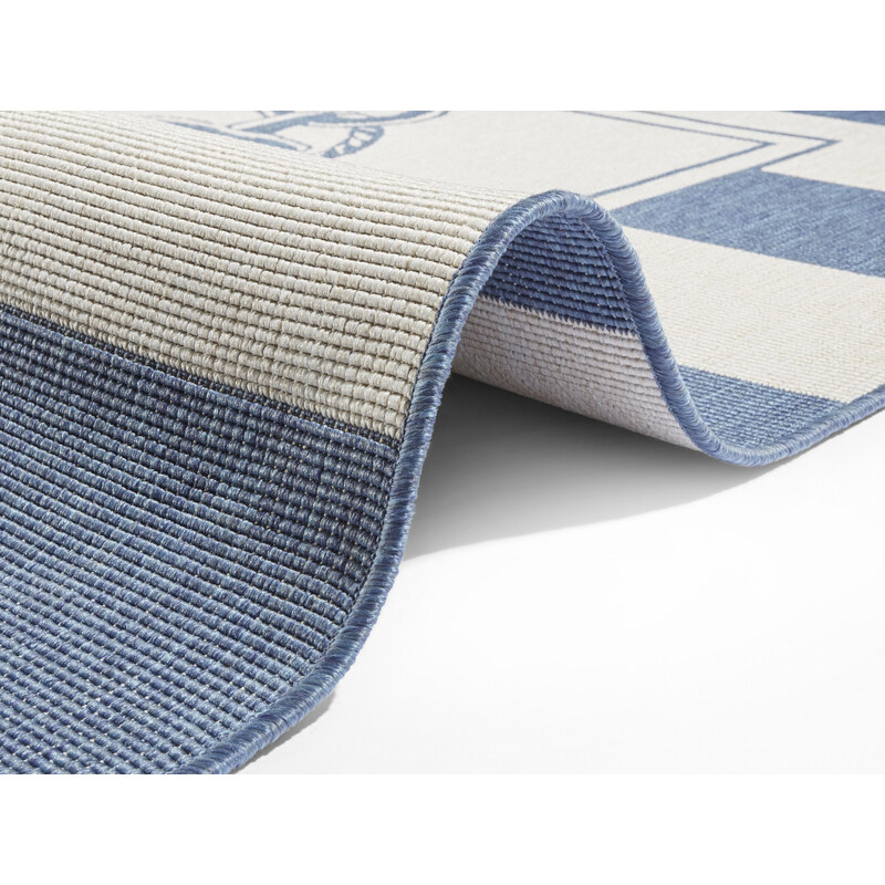 NORTHRUGS - Hanse Home koberce Kusový koberec Twin Supreme 104143 Blue/Cream – na ven i na doma - 200x290 cm