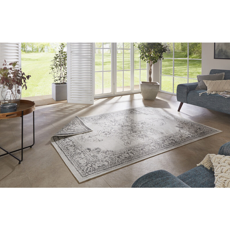 NORTHRUGS - Hanse Home koberce Kusový koberec Twin Supreme 104136 Grey/Cream – na ven i na doma - 200x290 cm