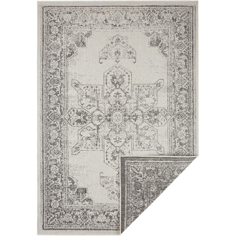 NORTHRUGS - Hanse Home koberce Kusový koberec Twin Supreme 104136 Grey/Cream – na ven i na doma - 200x290 cm