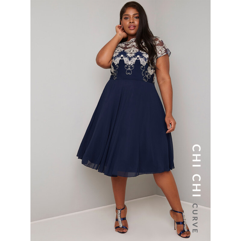 Společenské šaty Chichi London RIRI Plus size - GLAMI.cz