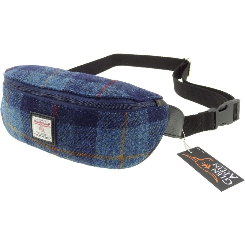 Glen Appin Ledvinka Morar Harris Tweed - Dark Blue Tartan