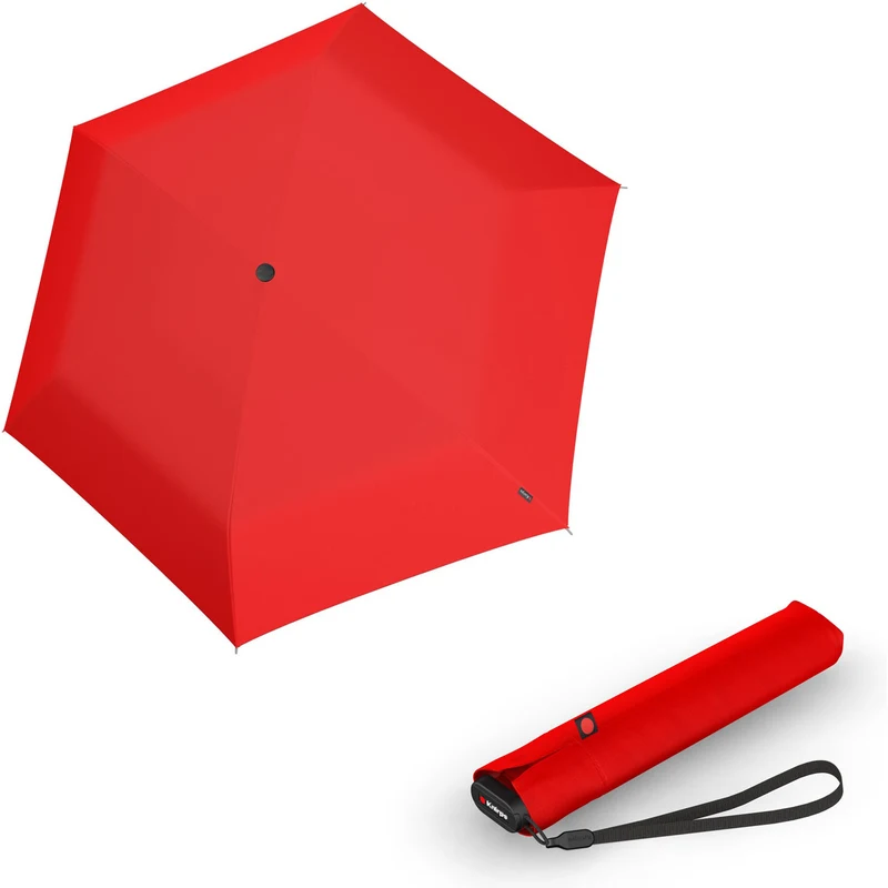 Knirps Ultra US.050 Slim Manual - dámský skládací manuální deštník červená  - GLAMI.cz