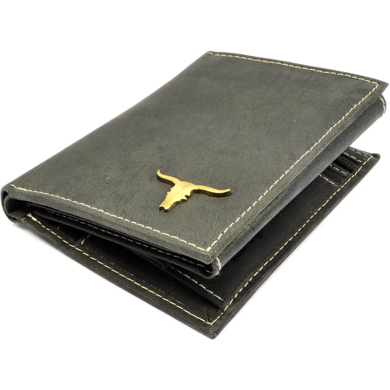 Buffalo Wild Pánská peněženka kožená šedá