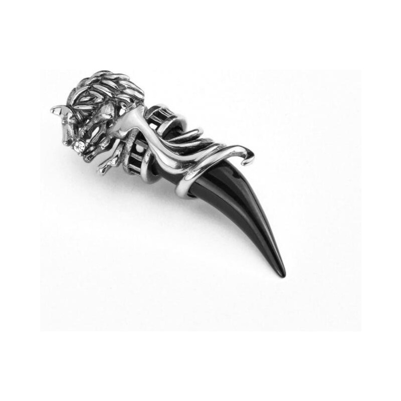Impress Jewelry Přívěsek z chirurgické oceli - Punk Onyx G433