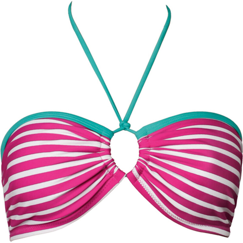 CHIC by CHANGE Dvojdílné plavky CHIC Dots&Stripes Pink - horní díl bandeau